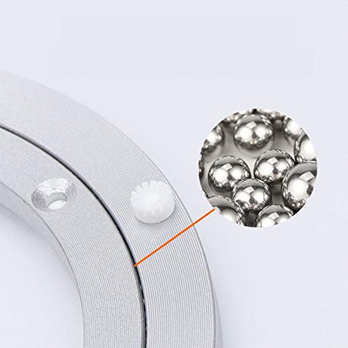 Dailydanny Aluminum Heavy Duty Lazy Susan Rotating Turntable Bearing Swivel Plate Hardware for Dining-Table (16 inch)