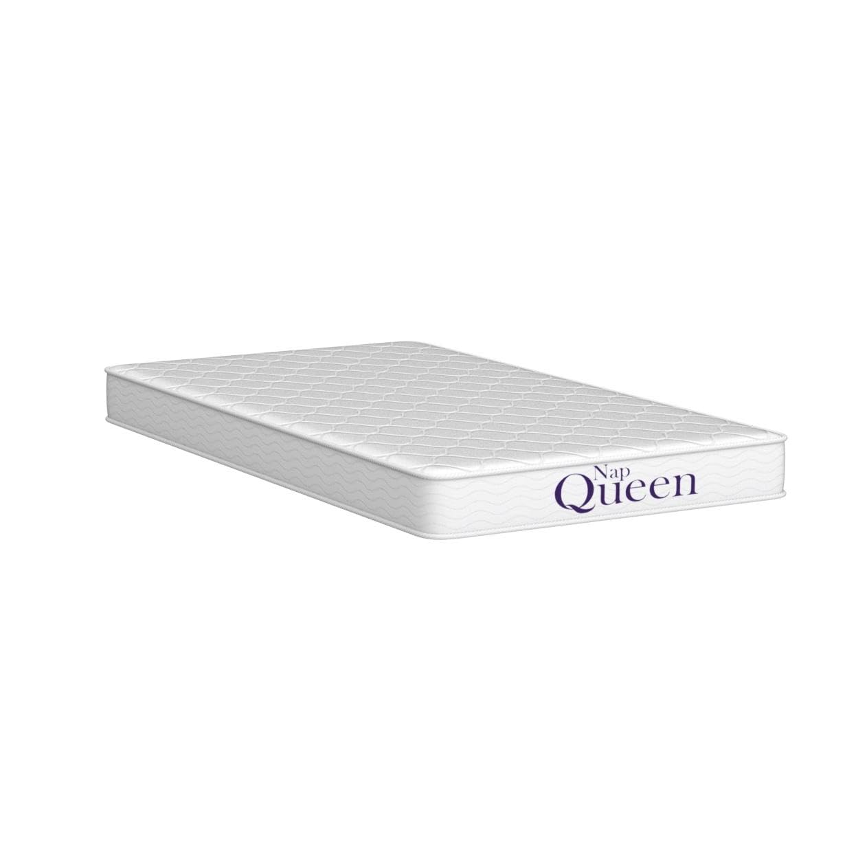 Napqueen 6 Inch Innerspring Twin Size Medium Firm Support Relief Mattress, Bed In A Box, White