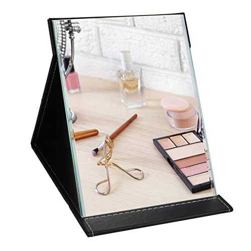 Zbeivan 10X7 Inches Portable Folding Makeup Mirror With Cosmetic Desktop Standing For Travel, Vanity Table, Room Decor, Beauty G