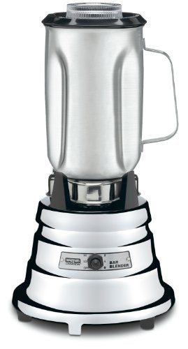 Waring Commercial Bb900S 12 Hp Chrome Bar Blender With 32-Ounce Stainless Steel Container, 1-Quart, Silver