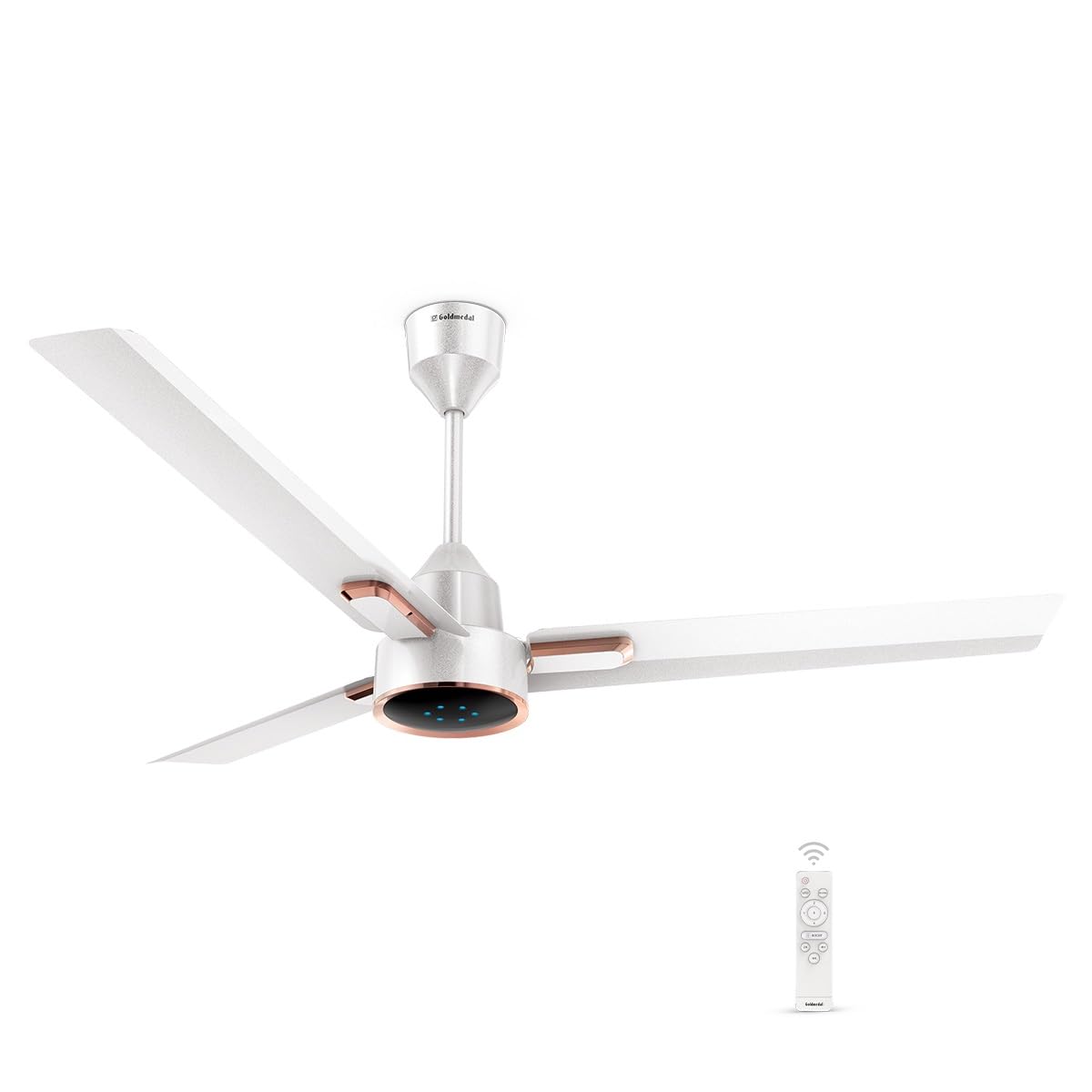 Goldmedal Opus Prime 1200 Mm Bldc Motor 5 Star Rated Ceiling Fan With Remote| Anti Dust | 6 Led Lights Indicate Speed | Energy E