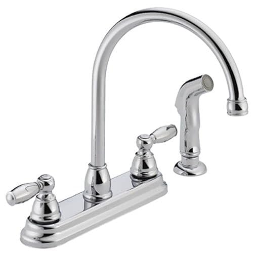 Peerless Claymore 2-Handle Kitchen Sink Faucet With Side Sprayer, Chrome P299575Lf