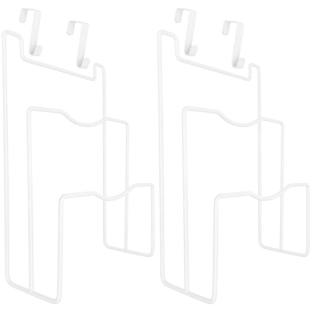 Southern Homewares - Pot & Pan Lid Hanging Organizer Rack, Set Of 2, White - Kitchen And Pantry Storage Hanger - Sh-10283-2