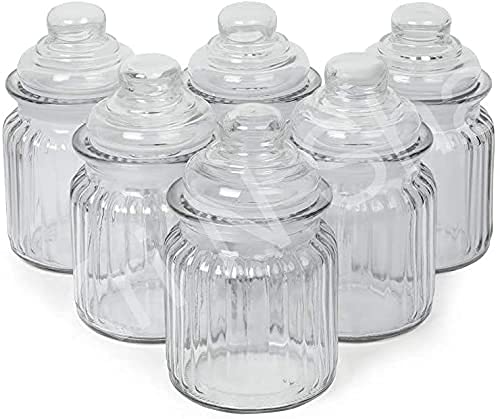 Moral_350 Ml Glass Jar With Air Tight Lid For Herbs Jar,Jam Jar,Cookie Jar,Pop Glass Jar,Biscuit Glass Jar,Masla Storage Glass J