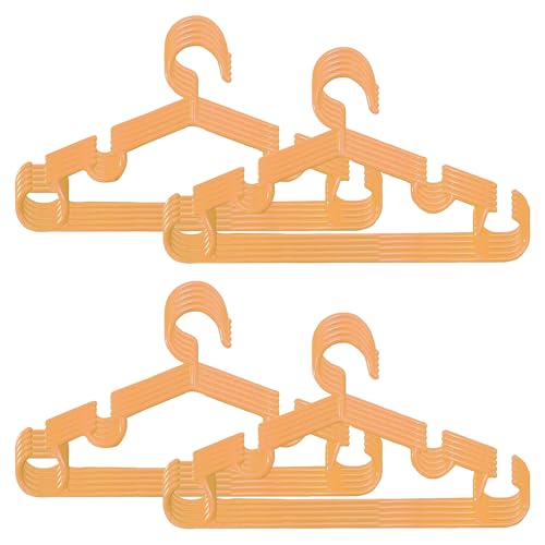 Heart Home Pack Of 20 Kids Hangers For Clothes | Small Hanger For Wardrobe | Baby Cloth | Mizano Plastic | Peach