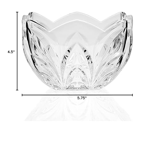Godinger Square Bowl - Shannon Crystal, Clear Glass, Custom Size, Model GOD-43781