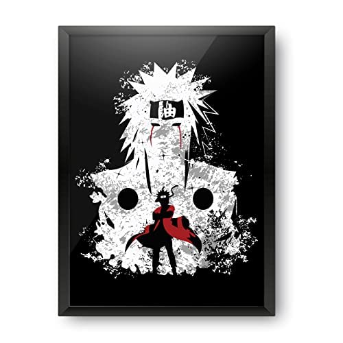 Epic Stuff - Naruto - Jiraiya Crest Design A4 Wall Poster (With Frame) - Best Gifts For Naruto Fans/Anime Fandom (Multicolor)