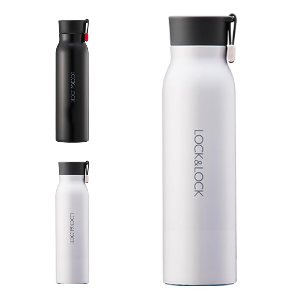 Lock & Lock Locknlock Name Stainless Steel Vacuum Insulated Thermal Travel Mug 17Oz White, 17 Oz