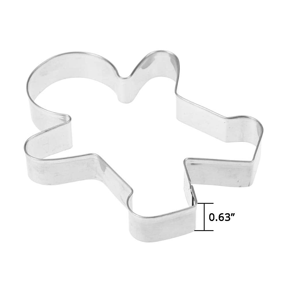 3 Piece Gingerbread Man Cookie Cutter Set, Christmas Shape Cookie Cutters Molds - 2.2 Inch, 3 Inch, 4.5 Inch