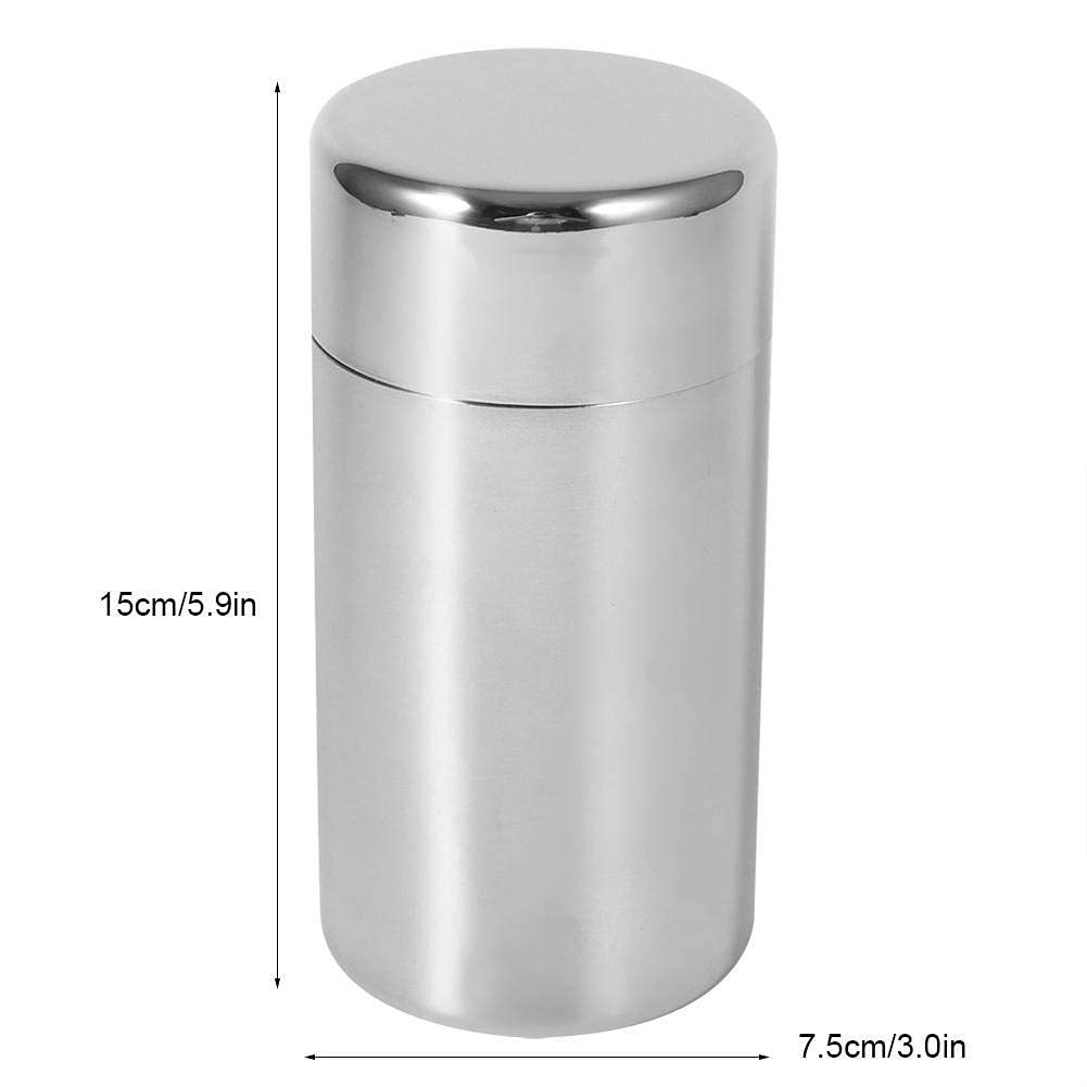 Aunmas Tea Tin Canister, Stainless Steel Tea Coffee Sugar Storage Container With Airtight Double Lids For Loose Tea And Tea Bags