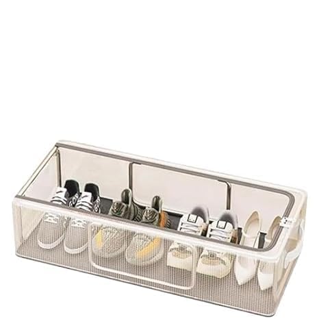 Dadhichi Zone 1 Pcs Transparent Shoes Clothes Storage Bag Foldable Organizer With Zipper For Closet Underbed Space Saving Dustpr