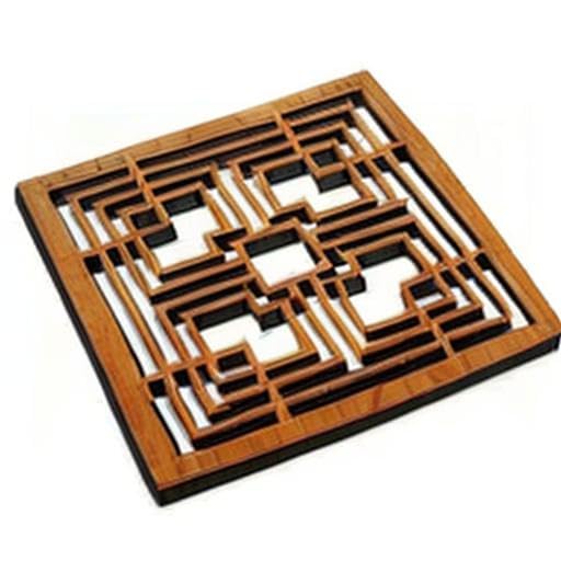 Frank Lloyd Wright Storer Textile Block Hardwood Trivet And Wall Decor