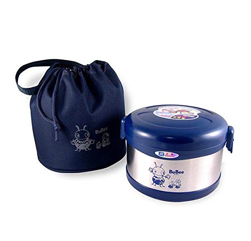 M.V. Trading Bubee J-950Eb Stainless Steel Vacumm Lunch Jar, Blue, 32 Ounces