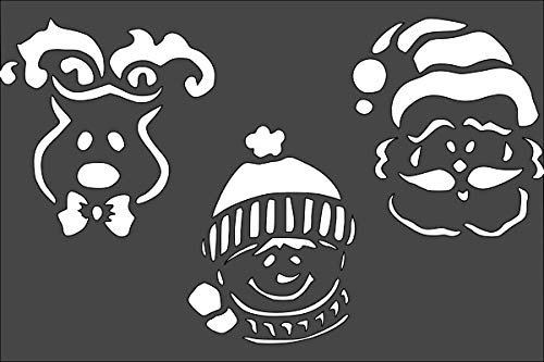 Kachi Pencil Art & Craft Layering Stencil, Christmas Santa Reindeer Snowman Crafts, Arts, Scrapbooking  Painting On The Wall, W