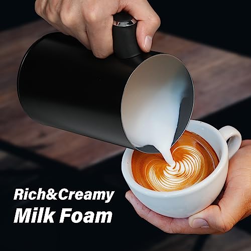 Simple Deluxe Electric Milk Frother, 4 In 1 Electric Milk Steamer 250Ml/8.4Oz Automatic Hot And Cold Milk Foam Maker And Milk Wa