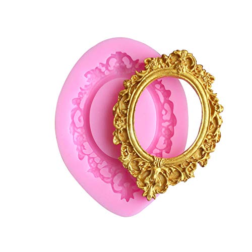7Pcs Vintage Frame Baroque Style Crown Photo Frame Silicone Molds For Fondant Candy Making Chocolate Mold Desserts Ice Cube Gum