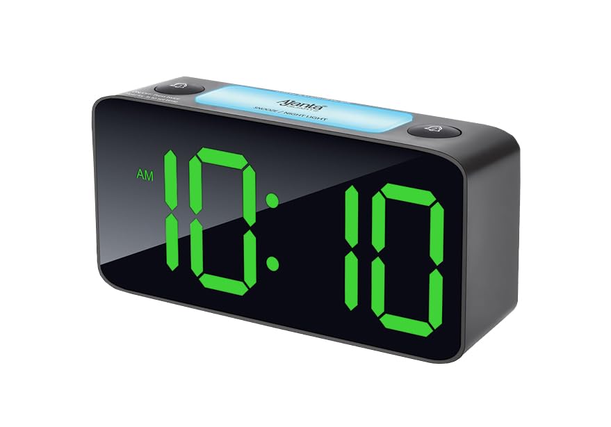 Ajanta Plastic 7 Inches Screen Digital Alarm Clock Table Clock|15 Rgb Color Display|7 Color Night Light 4 Level Dimmer | 2 Usb P