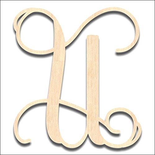 Back40Life - Precision Cut Vine Wood Monogram Letter - 13-Inch Unfinished Lc-01 Parent (U)