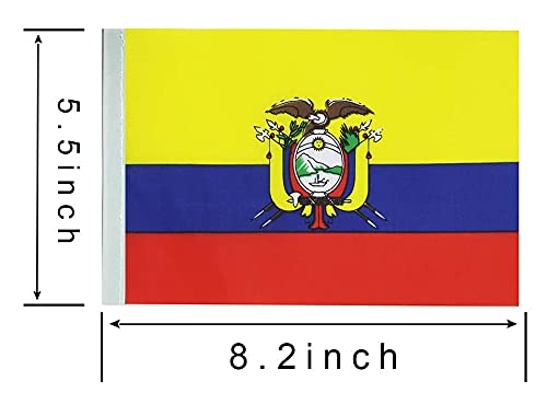 Zxvzyt Ecuador Ecuadorian Flag Banner String,Small Mini Ecuador Pennant Flags,For Grand Opening,Olympics,National Sports Events,