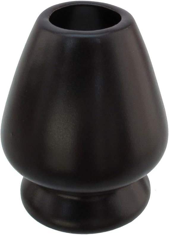 Matcha Tea Whisk Set - Bamboo Whisk And Whisk Holder - Black