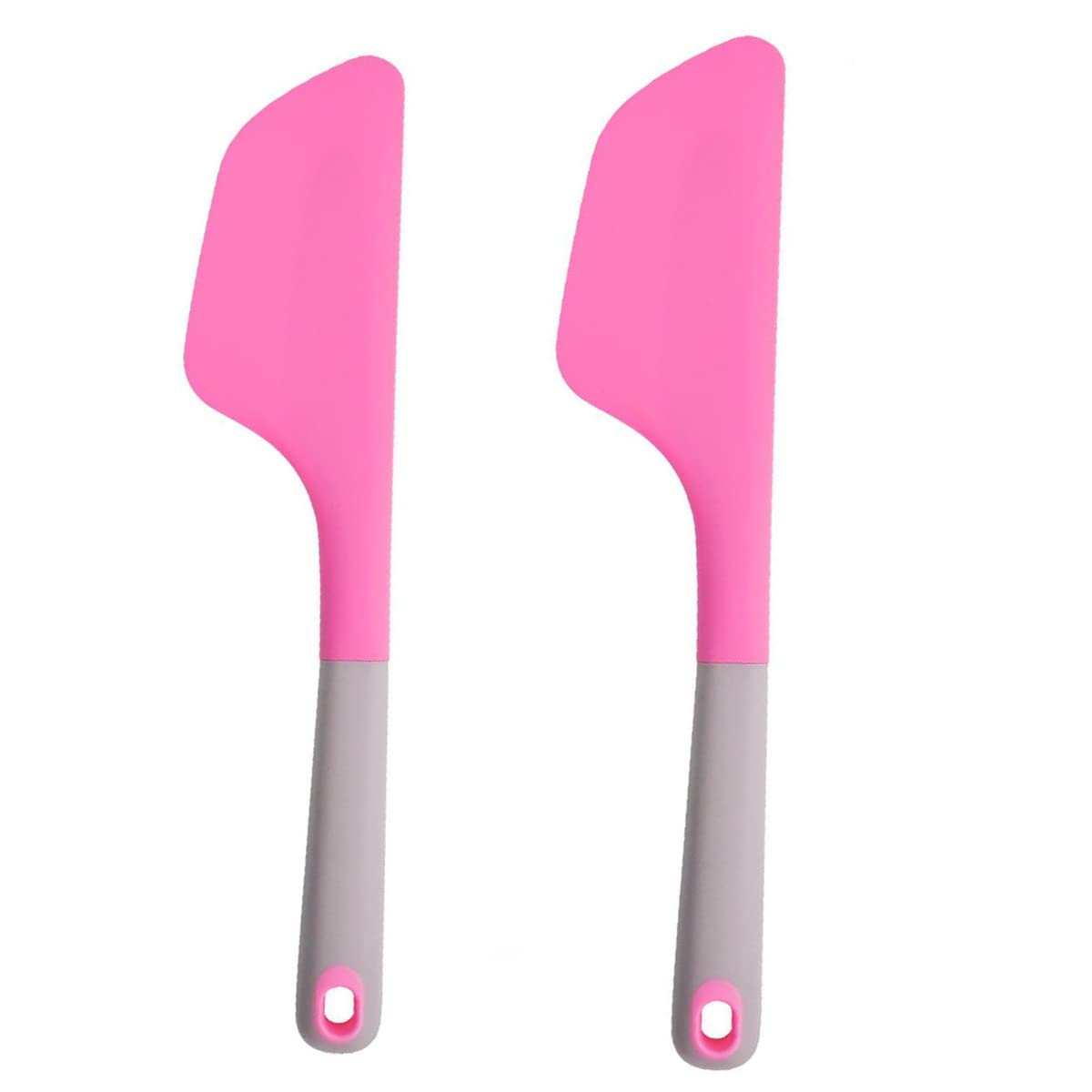 Taskhouse Omelette Spatula Silicone Non Stick Scraper Pigment Scraper With Non Slip Grip For Pancake Turner (Pack Of 2, Dark Pin