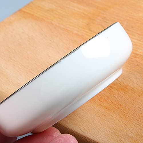 Colias Wing Multipurpose Porcelain Side Dish Bowl Seasoning Dishes Soy Dipping Sauce Dishes-Set Of 6-White