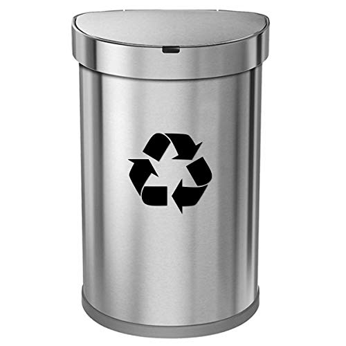 Ignixia (2 Pack) Recycle Bin Sticker For Trash Can To Organize Garbage Containers, Recycle Sign Decal Plotter Cut Vinyl Recycle