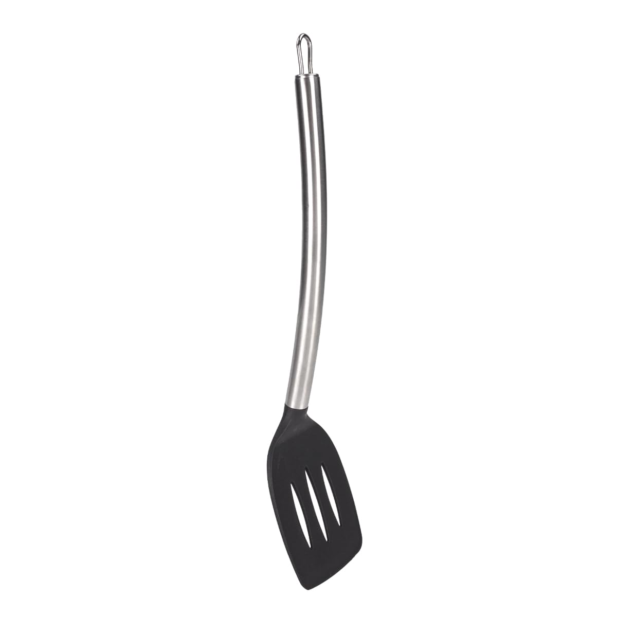 Home Basics Slotted Spatula Stainless Steel Vista Collection Kitchen Tools, Black