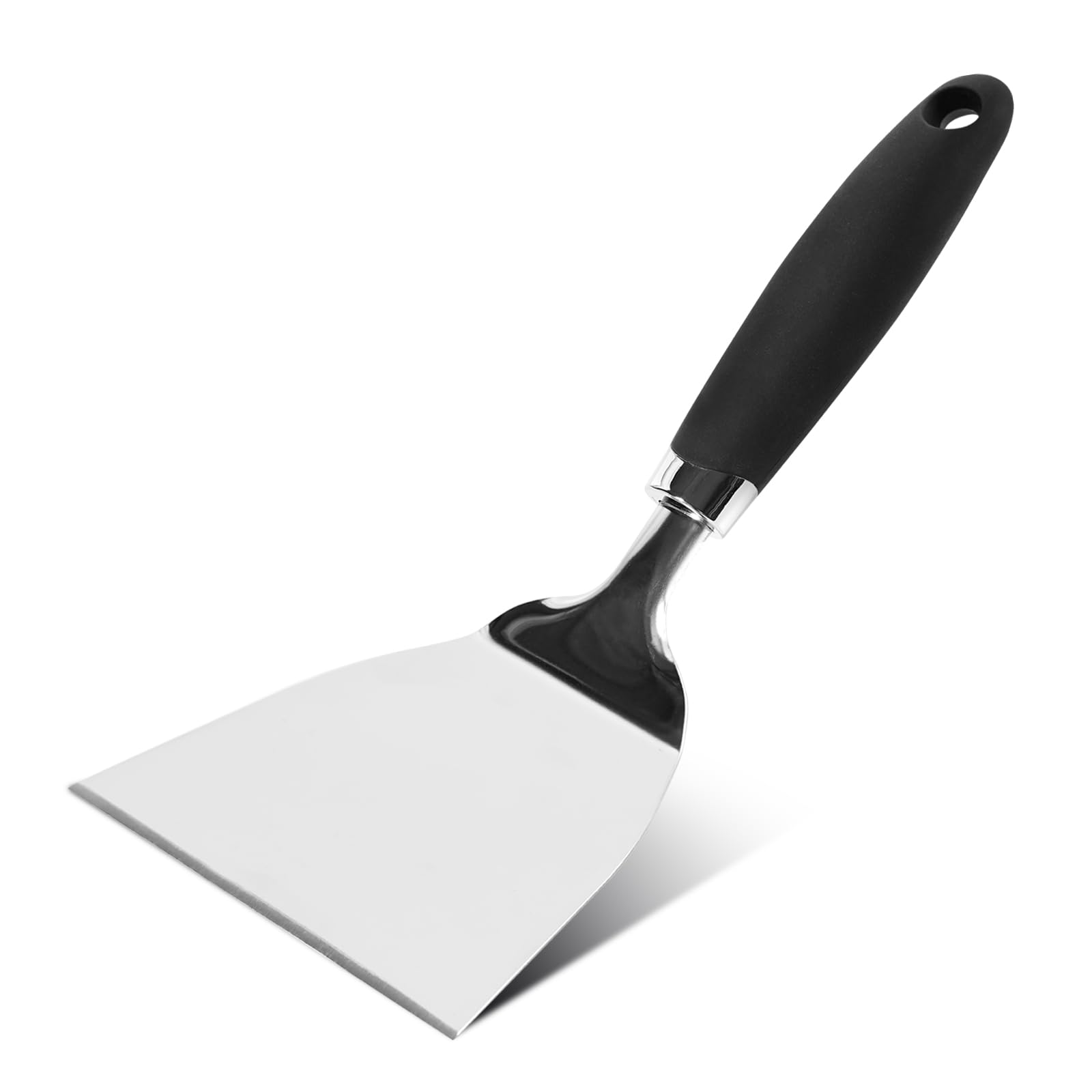 Professional Wide Turner 9.5 Inch Stainless Steel Spatula for Cast Iron, Griddle and Grill Cooking, Barbecue Hamburger Metal Kit