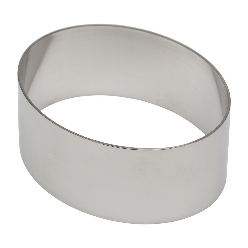 Ateco Oval Stainless Steel Form, 4 By 1.38-Inches High
