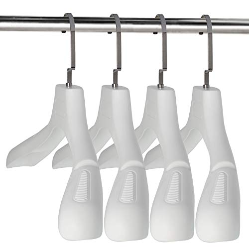 Plastic Extra Wide Suit Hangers, Pack Of 20, Width: 17.7'',Notched Shoulders & Swivel Hooks, White