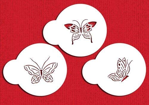 Designer Stencils Butterfly Cookie Stencils, Small, Beige/Semi-Transparent