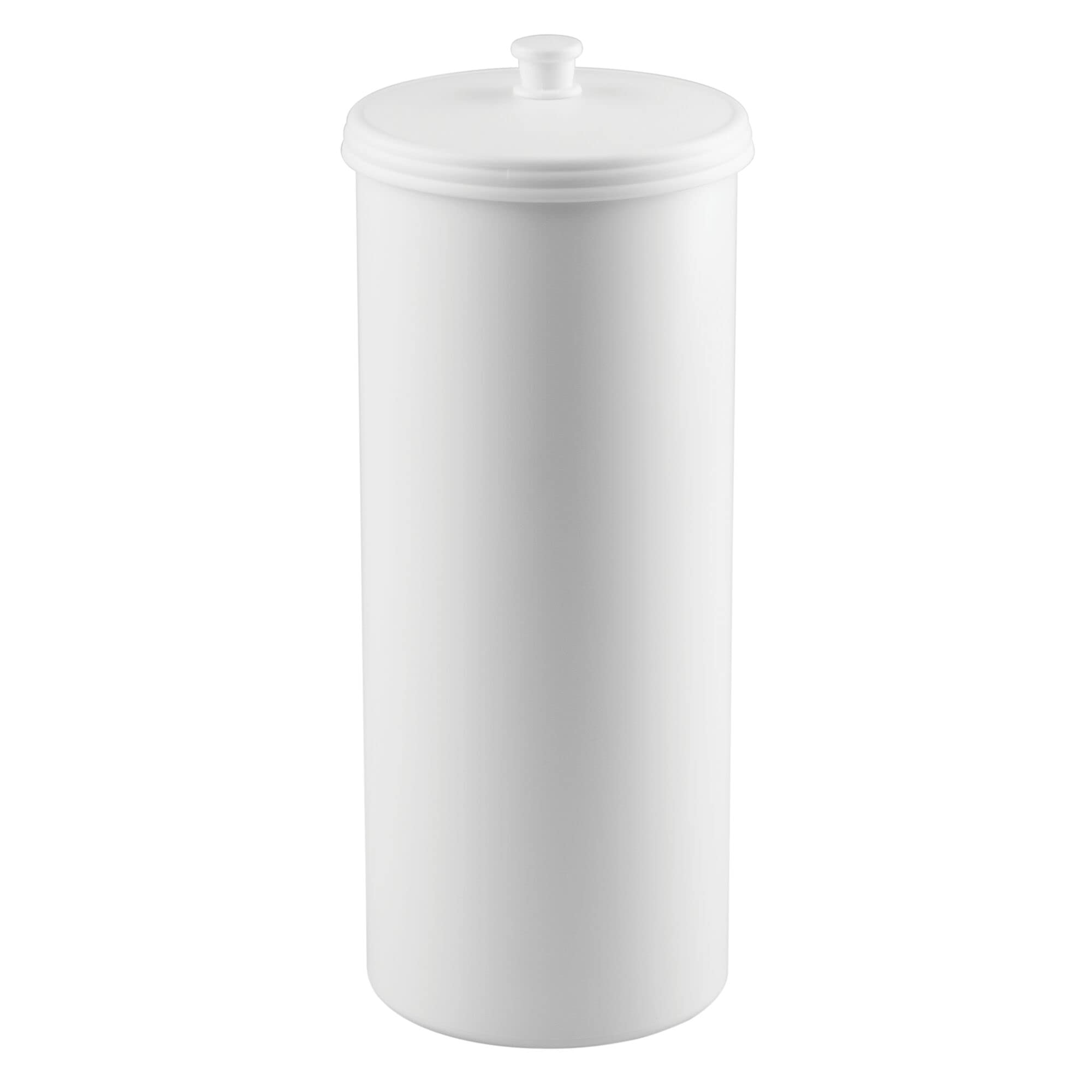 iDesign Plastic Toilet Paper Holder, The Kent Collection - Hold 3 Rolls of Toilet Paper, 6.25 x 6.25 x 15.5, White