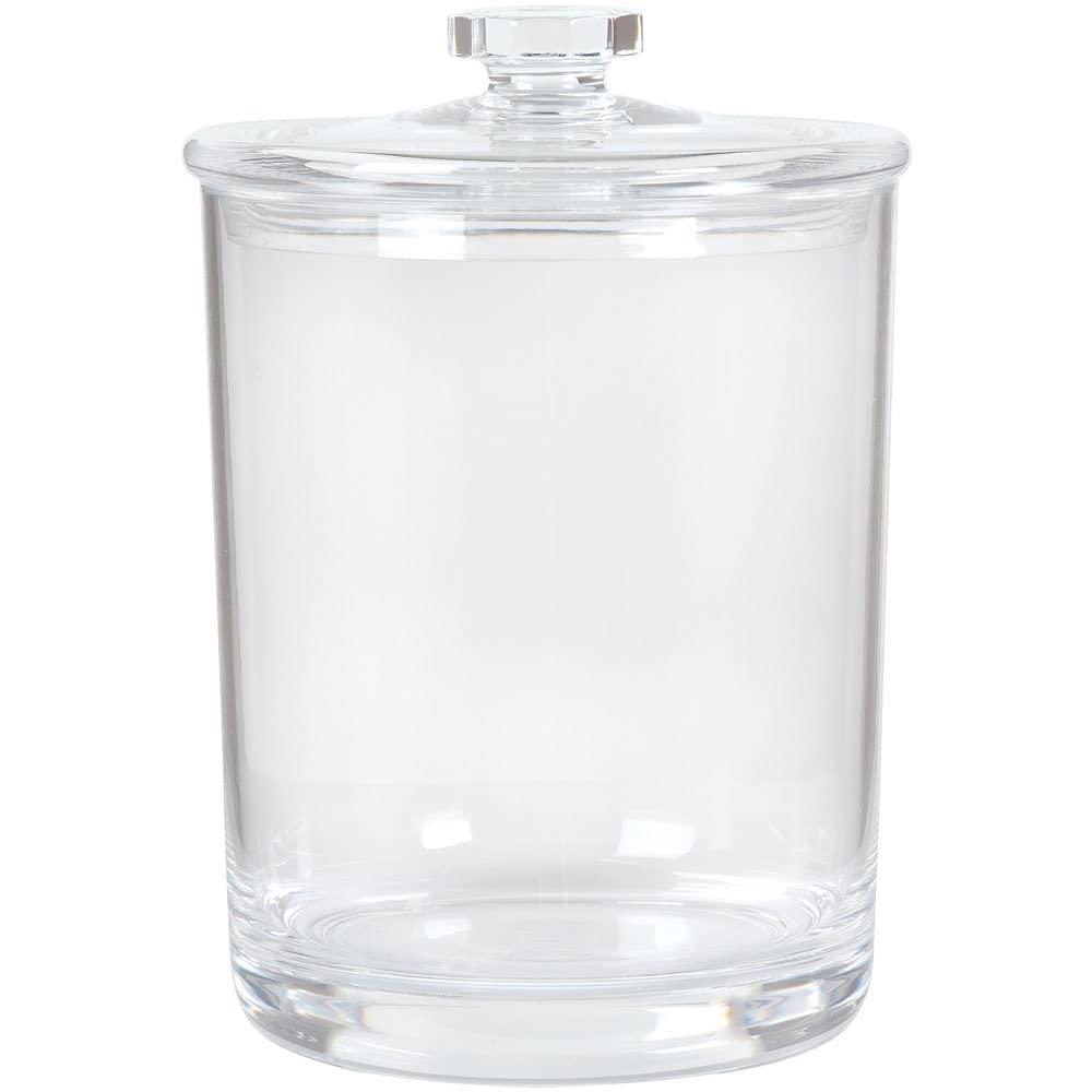 ForPro Professional Collection Acrylic Apothecary Jar with Lid, 60 Oz Storage Container for Bathroom, Kitchen and Office, 7.75 x