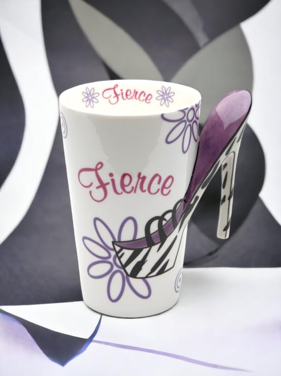 Cosmos Gifts Fine Porcelain High Heels Stiletto Heels Design Mug With Fierce Design, 5'' H