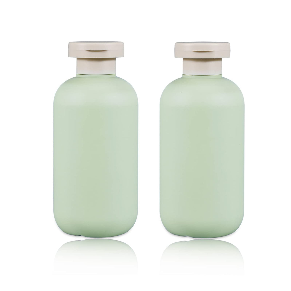 Umetass 10Oz Squeeze Bottles With Flip Cap, Refillable Plastic Travel Bottles For Creams, Lotion, Shampoo, Conditioner (2 Pcs)