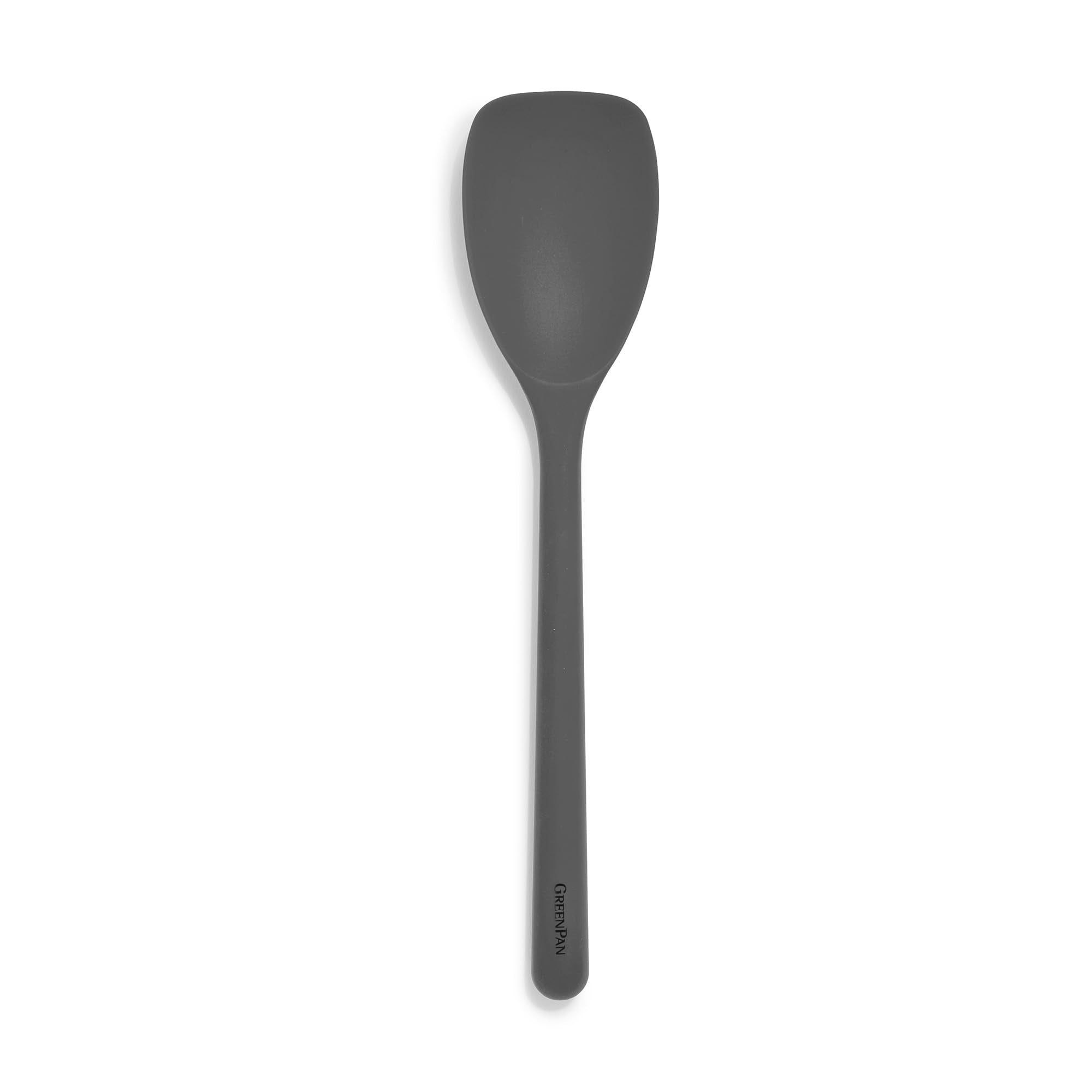 GreenPan Silicone Saut   Spoon, Mixing Stirring Serving, Cooking Kitchen Utensil, Flexible Rubber Nonstick Cookware, Rigid Steel