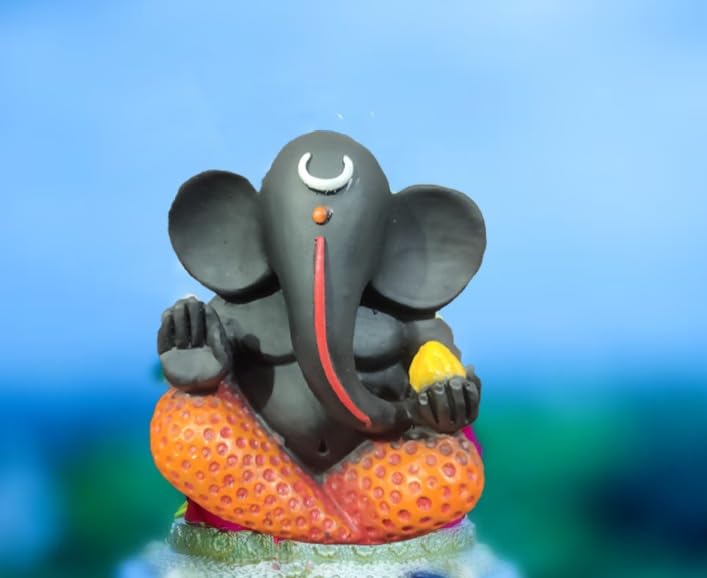 Shivmyra Lord Ganesh Idol Ganesha Idol Ganpati Vinayaka Idol Brown Metal Statue For Home Decor Car Dashboard Mandir Pooja Murti