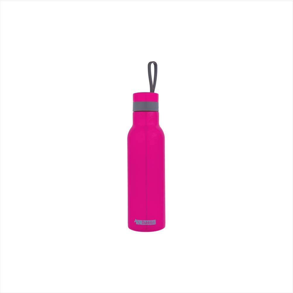 Dubblin Jewel Stainless Steel Sipper Water Bottle, Bpa Free, Sports Water Bottle (Pink 700Ml)