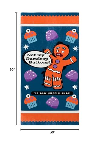 Franco Collectibles Dreamworks Shrek Gingerbread Man Super Soft Cotton Bath/Pool/Beach Towel, 60 In X 30 In, (100% Officially Li