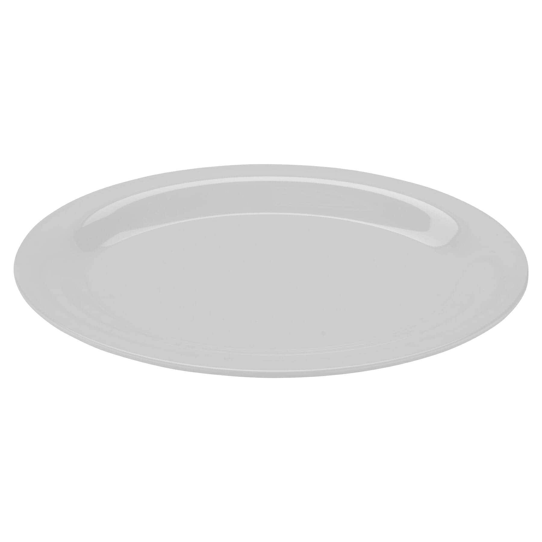 G.E.T. OP-120-DW Melamine Oval Serving Platter / Dinner Plate, 12 x 9, Diamond White (Set of 12)
