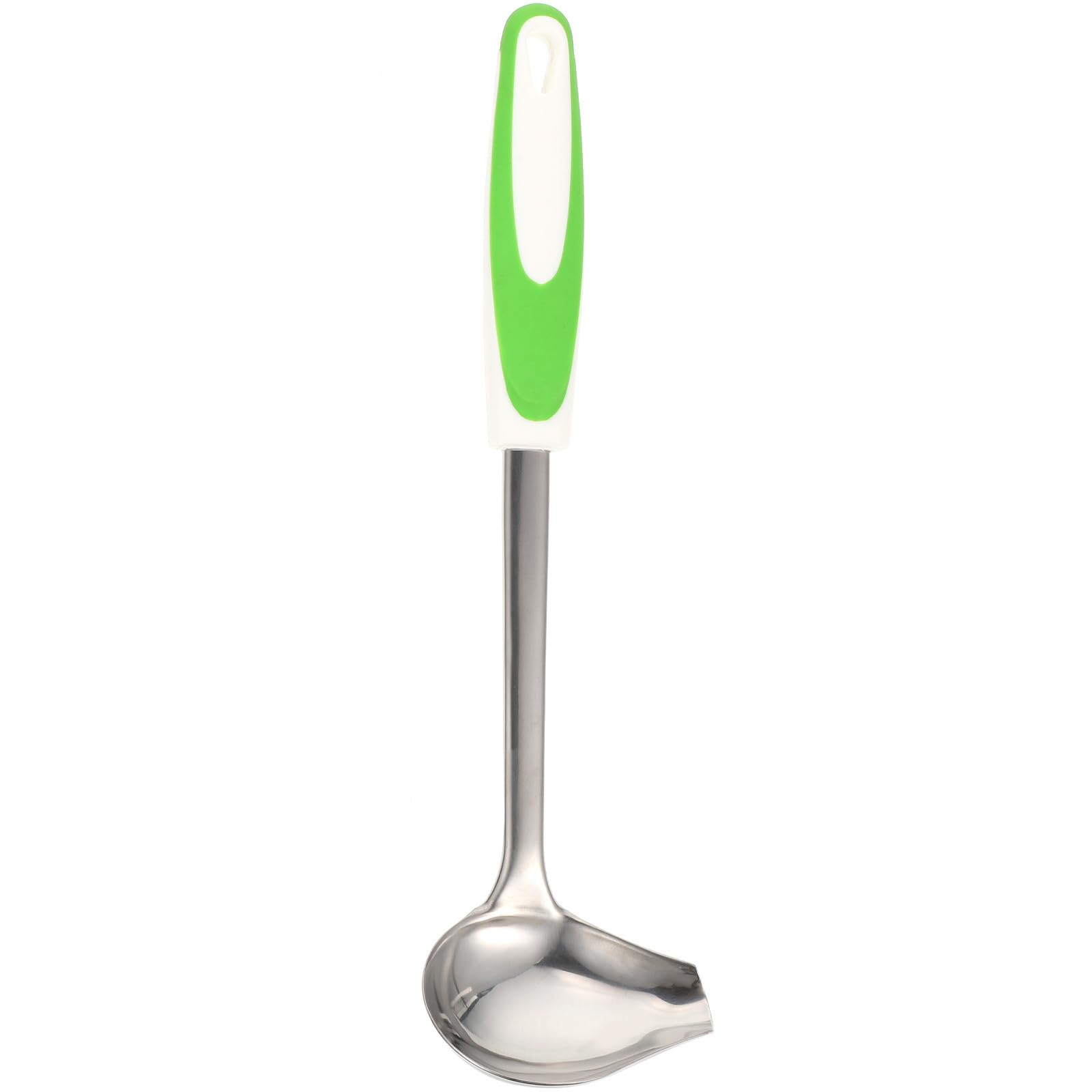 OSOLADY Stainless Steel Gravy Ladle with NonSlip Handle, Polished Sauce Spoon with Tilted Spout for Precise Pouring, Kitchen Se