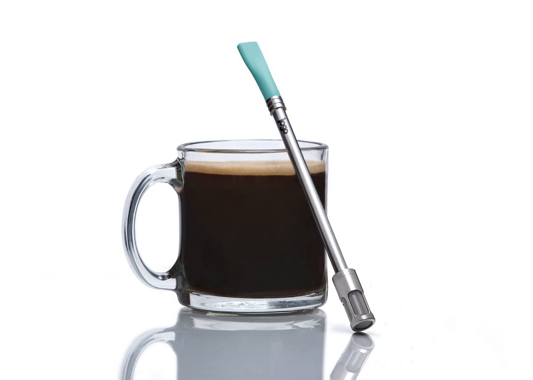 JoGo - The Original Coffee and Tea Brewing Straw - Portable Coffee Maker - Stainless Steel Single Serve Strainer - Filter Functi