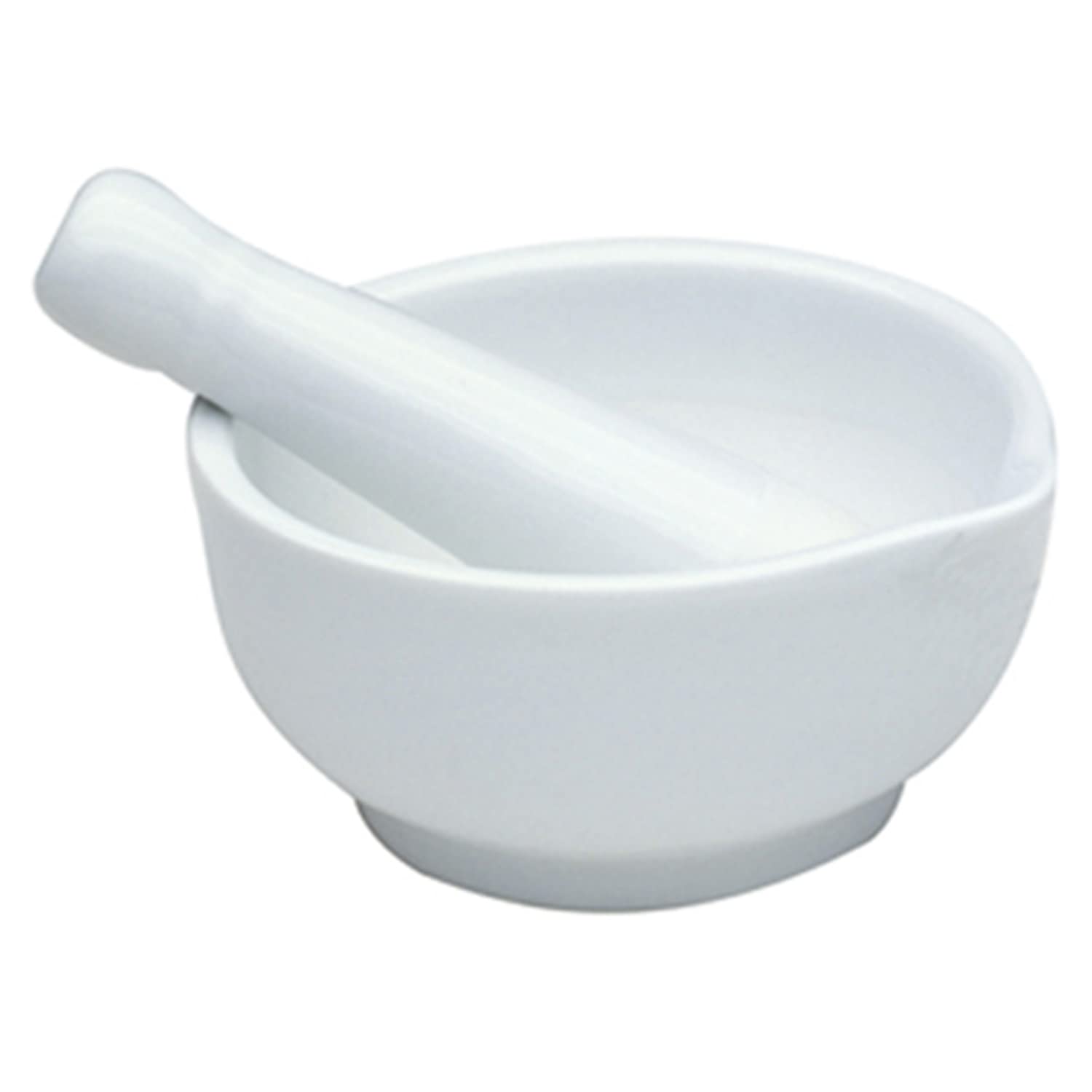 Norpro Porcelain Mortar Pestle, 4In/10Cm X 2.5In/6Cm, White