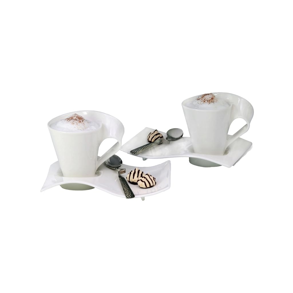 Villeroy & Boch Newwave Caffe Mugs, Set Of 2, Premium Porcelain, Made In Germany, 11 Oz