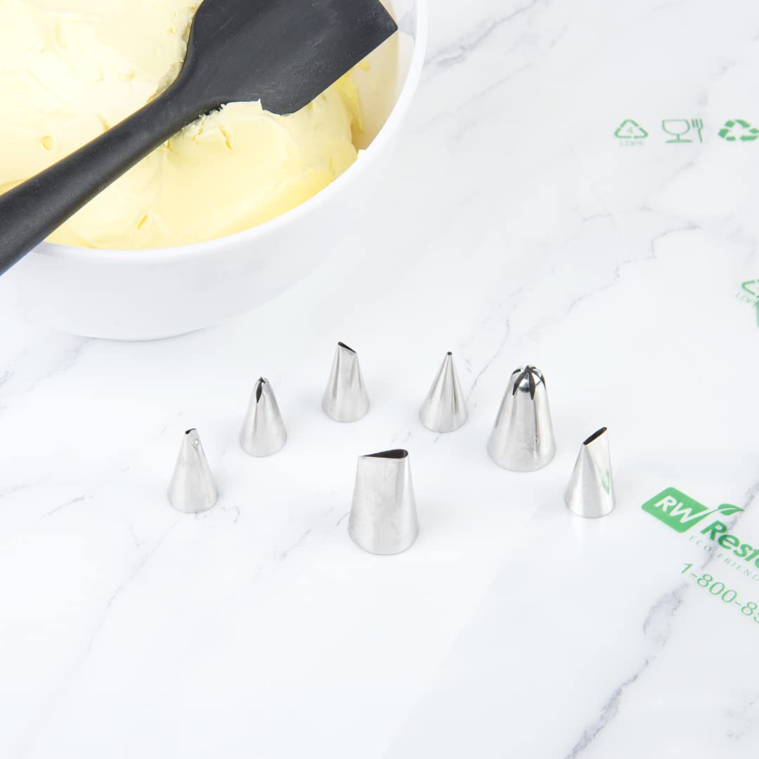 Restaurantware Pastry Tek Petal Tip 1 Reusable Decorating Cake Tip - #125 Dent-Resistant Stainless Steel Rose Frosting Tip Dishw