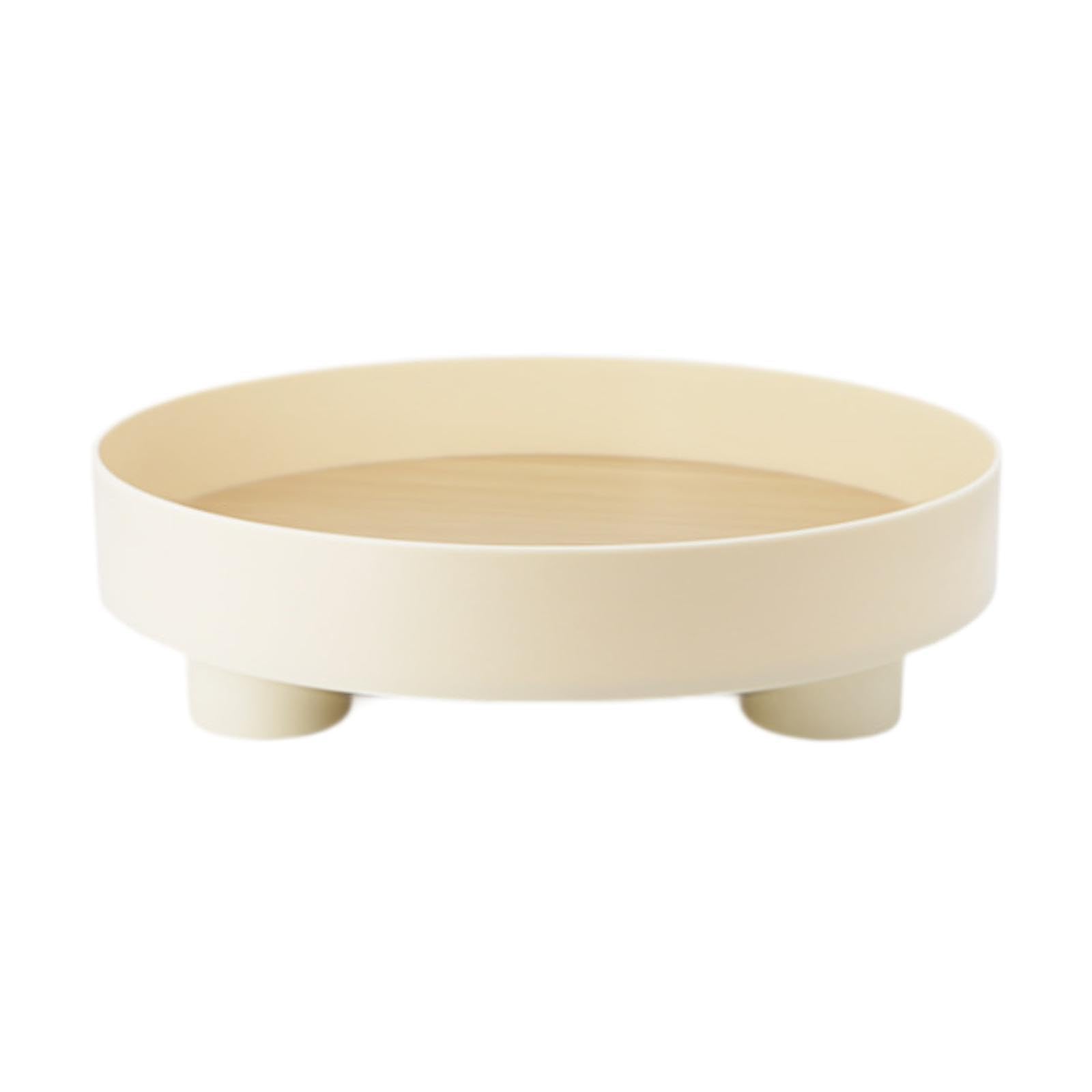 Zoomella Serving Tray Multifunctional Portable Round Vanity Tray For Hotel Fruit Bar White|Home & Garden|Kitchen, Dining & Bar|D
