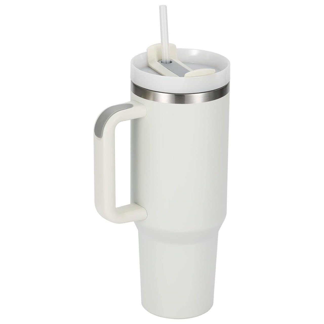 La Neelja Tumbler With Handle Straw Insulated, Stainless Steel Leak Proof Vacuum Coffee Cup Tumbler With Lid Straw Tapered Mug G