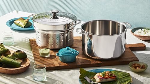 Le Creuset Stoneware Set Of 4 Mini Cocottes With Cookbook, 8 Oz. Each, Caribbean