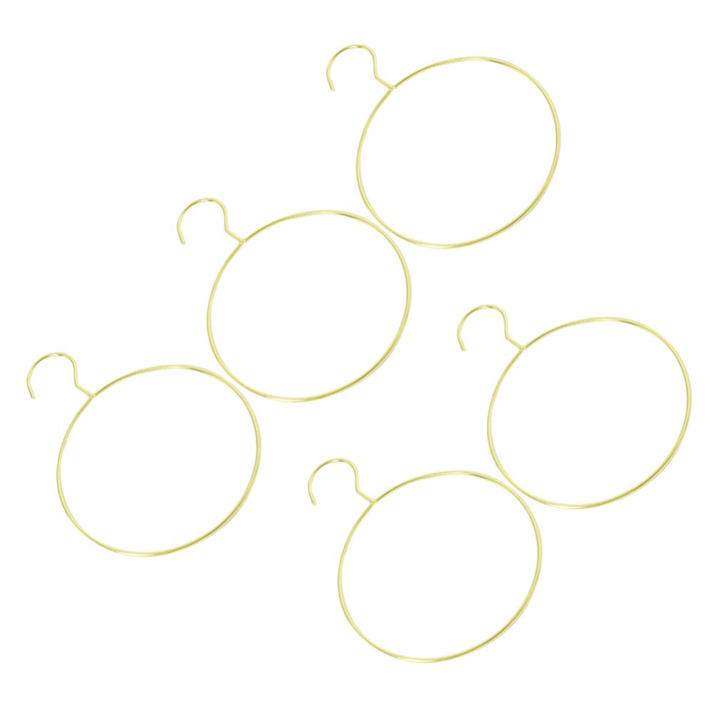 Zerodeko Heavy Duty Hangers 5Pcs Round Circle Hanger Space- Saving Hanger Thong Underwears Display Ring Hanger Display Hoop Rack